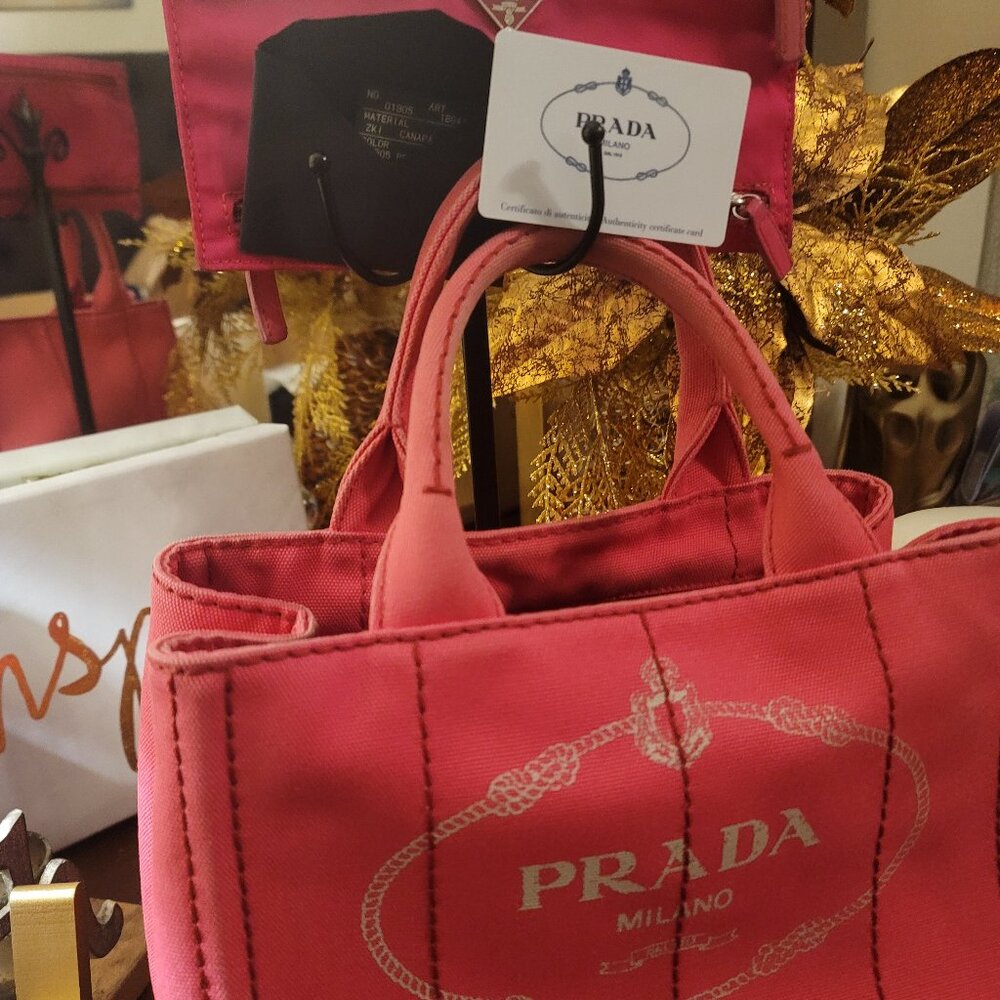 Authentic Prada bag and wallet, and card